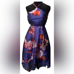 I.N. San Francisco Y-Neck Floral High-Low Dress